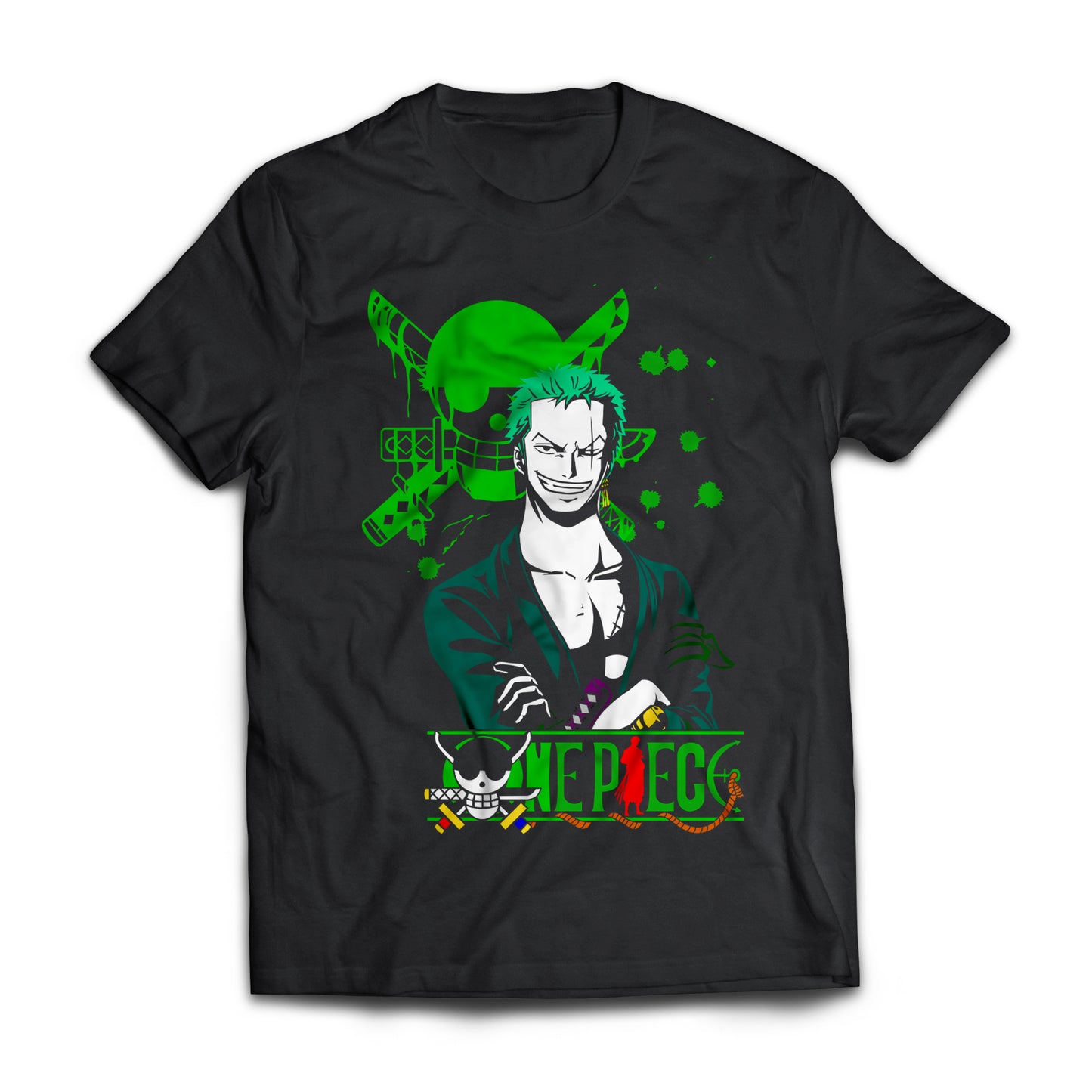 Playera Zoro en Pose - One Piece Sublimada DTG