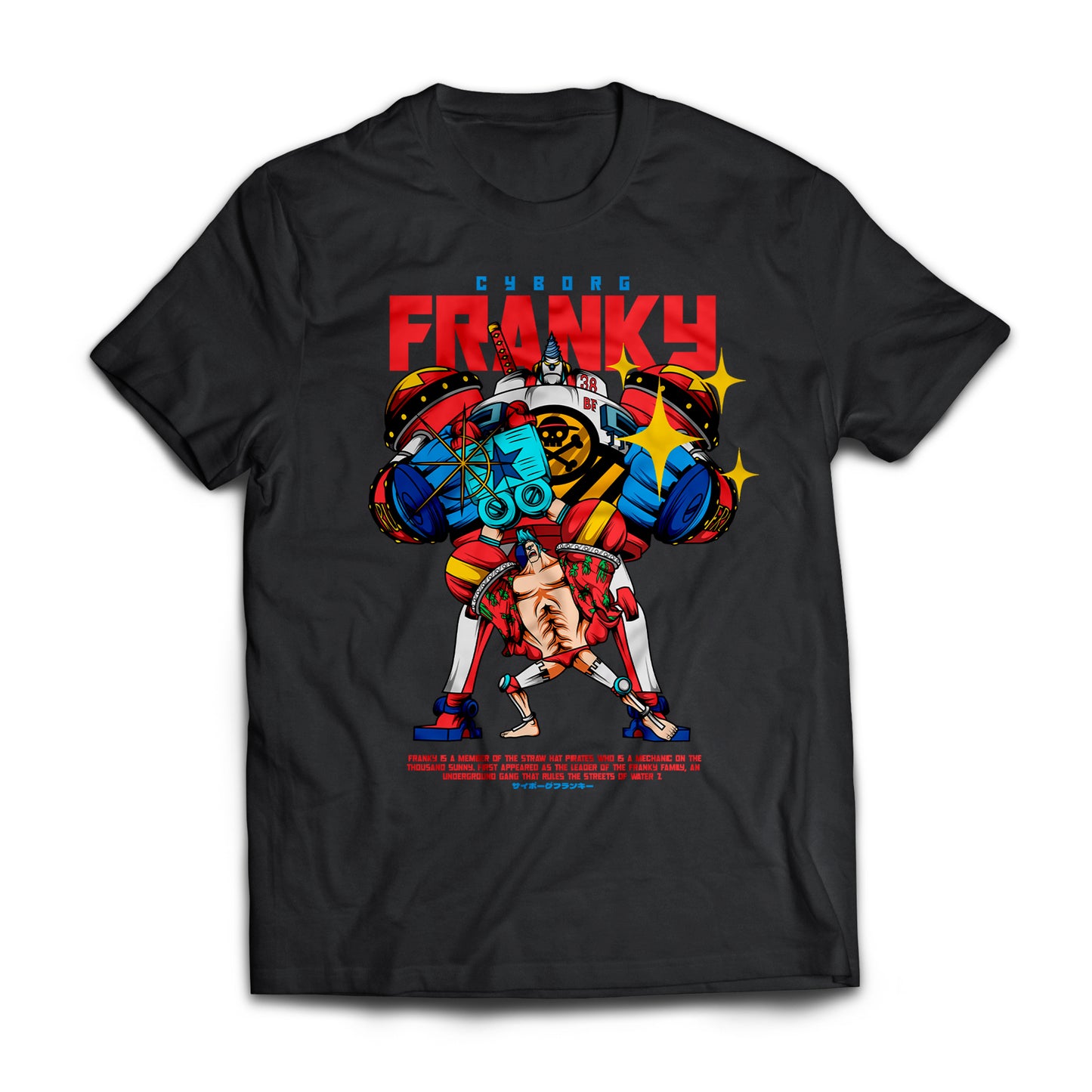 Playera Cyborg Franky Descripción - One Piece Sublimada DTG